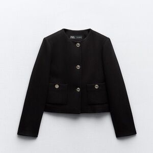 NEW Zara Short Golden Button Jacket